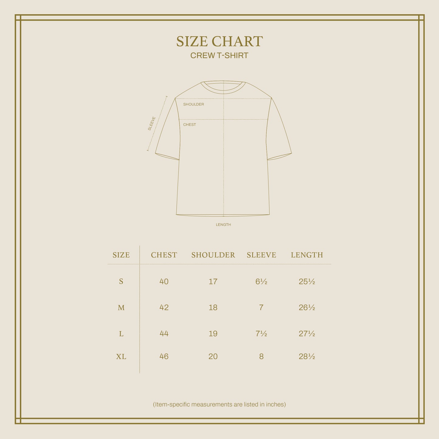 CREW T-SHIRT in OFF WHITE