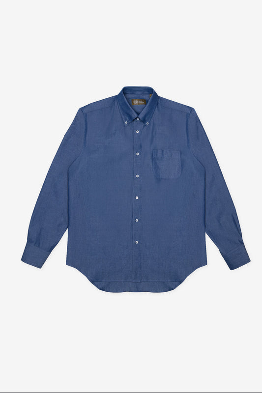 BUTTON DOWN SHIRT in ONE WASHED DENIM