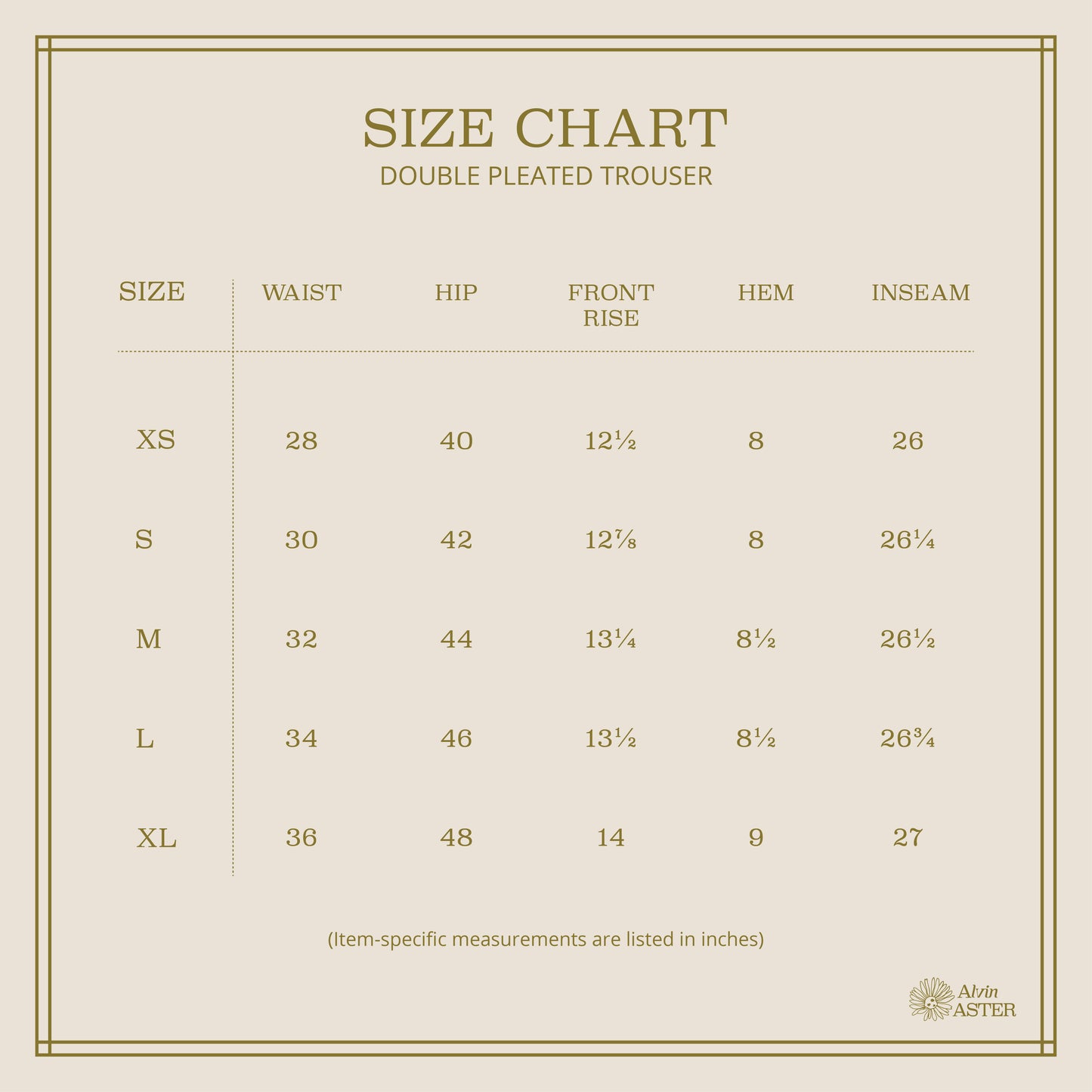 DOUBLE PLEATED TROUSERS IN KHAKI