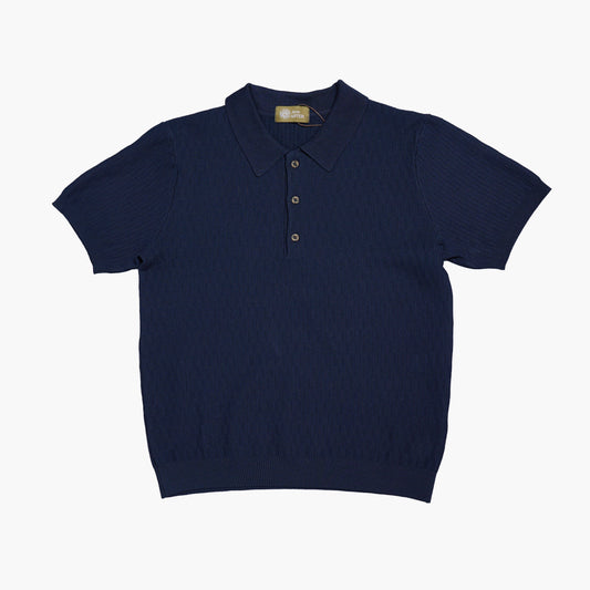 KNITTED POLO SHIRT IN NAVY
