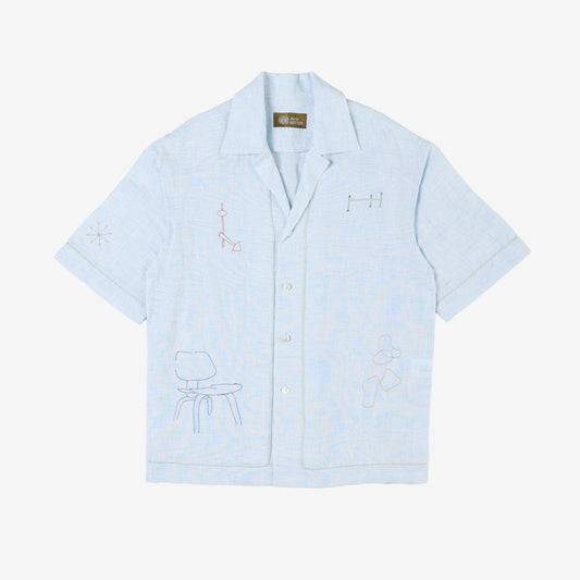 SUMMER SKYBLUE BOWLING SHIRT