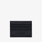 CARD HOLDER in BLACK FINE GRAINED