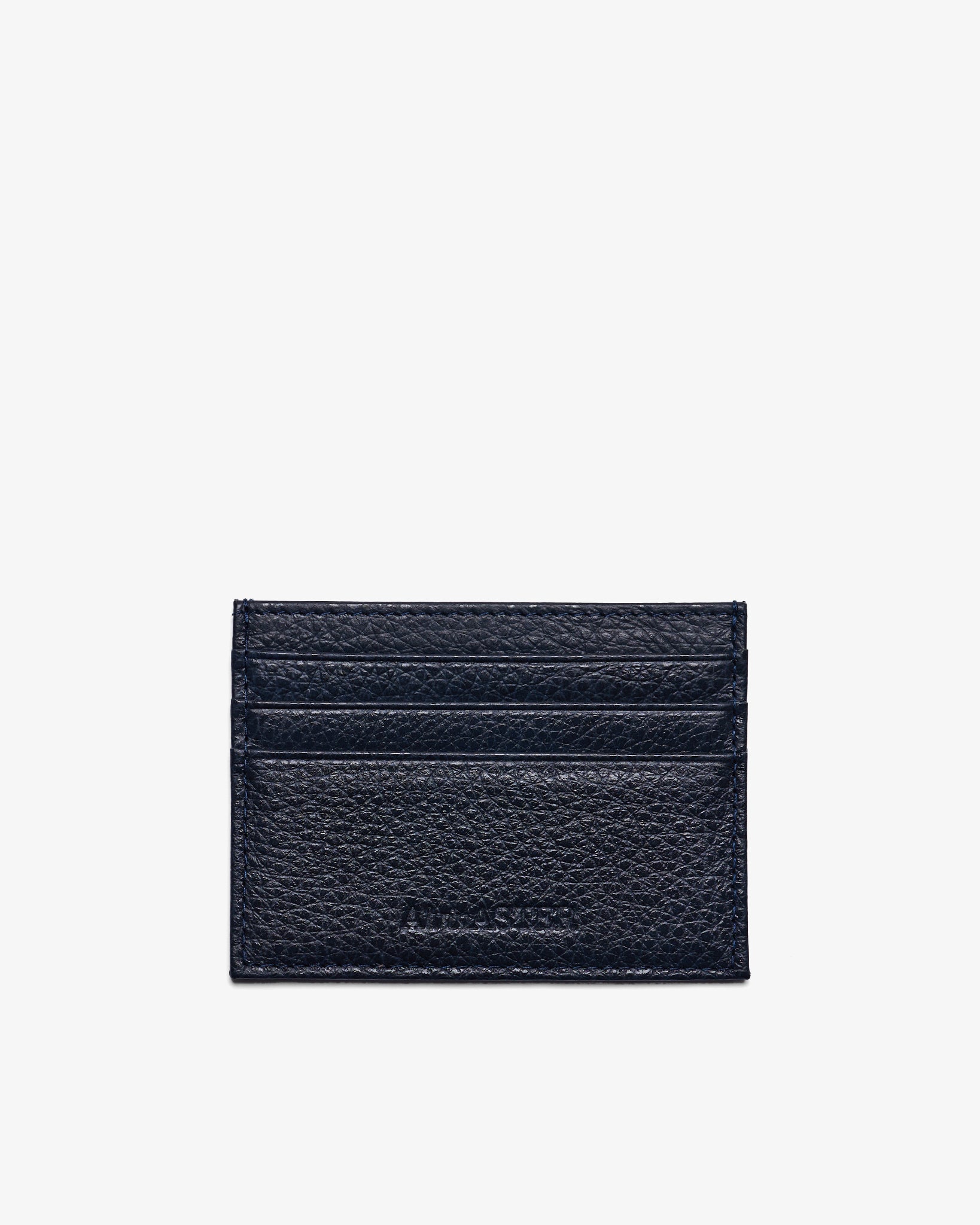 CARD HOLDER in NAVY GRAINED
