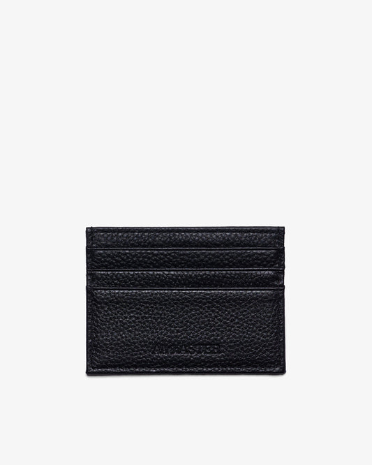 CARD HOLDER in BLACK  GRAINED