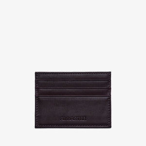 CARD HOLDER in WINE CALF SKIN
