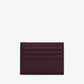 CARD HOLDER in BURGUNDY GRAINED