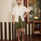 EMBROIDERED BOWLING in OFF WHITE LINEN