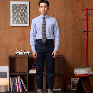 CLASSIC BUTTON DOWN SHIRT in BLUE CANDY STRIPE