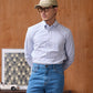 CLASSIC BUTTON DOWN SHIRT in LIGHT BLUE STRIPE