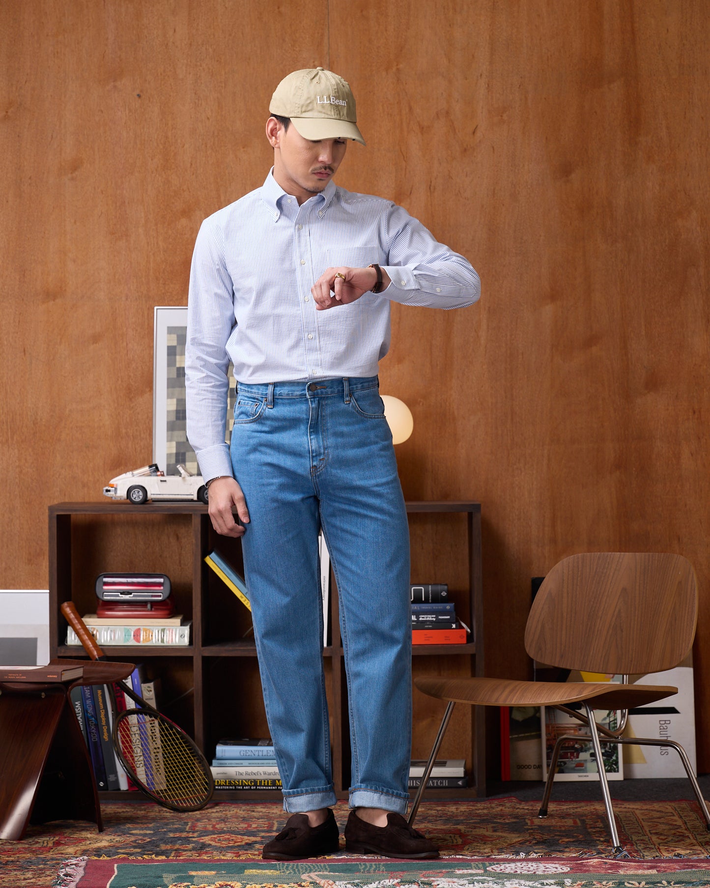 CLASSIC BUTTON DOWN SHIRT in LIGHT BLUE STRIPE