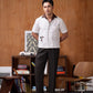 BROWN COLLAR BOWLING SHIRT