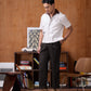 BROWN COLLAR BOWLING SHIRT