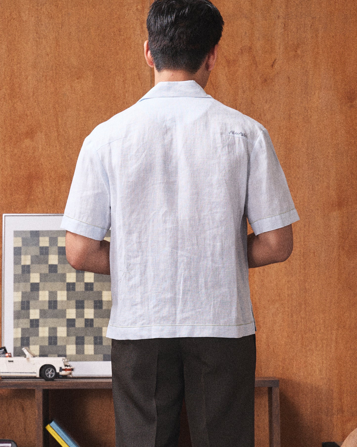 SUMMER SKYBLUE BOWLING SHIRT