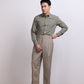 DOUBLE PLEATED TROUSERS in KHAKI