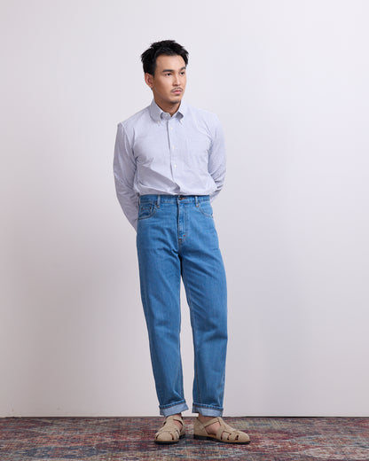 JAPANESE SELVEDGE STONE WASH DENIM