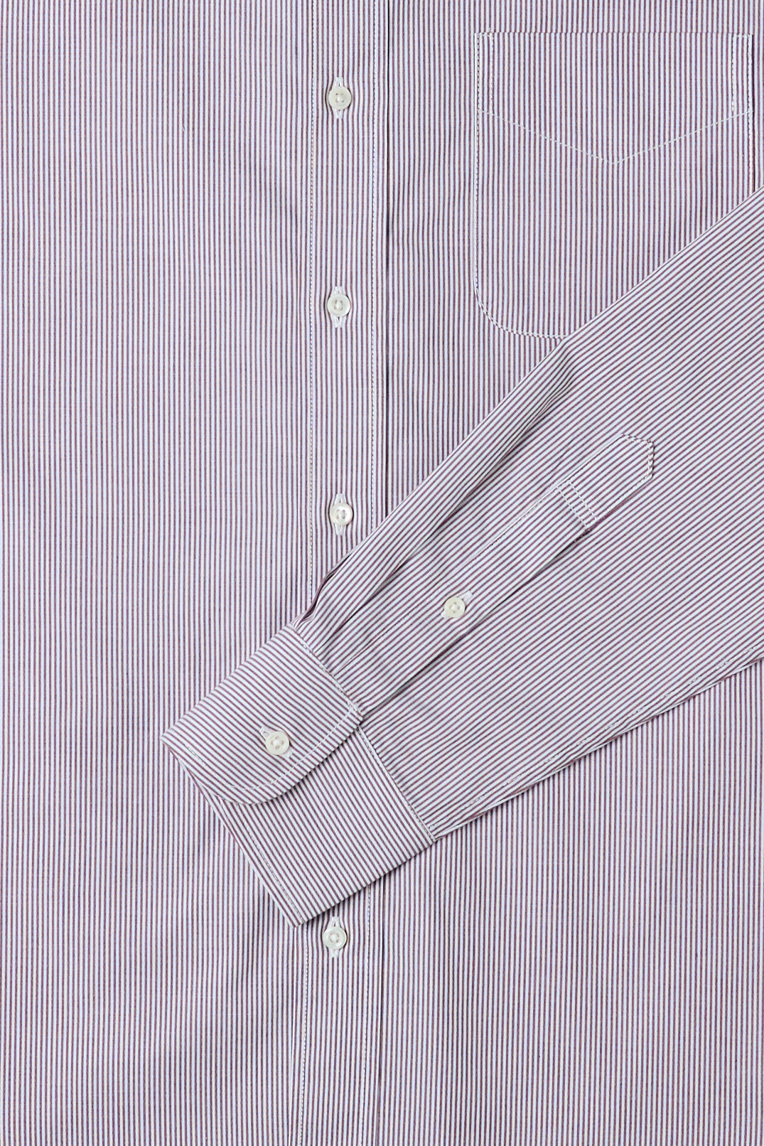 CLASSIC BUTTON DOWN SHIRT in BURNT MAROON STRIPE