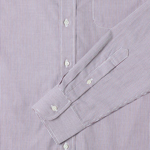 CLASSIC BUTTON DOWN SHIRT in BURNT MAROON STRIPE