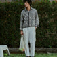 RELAXED FIT TROUSER in OFF-WHITE LINEN