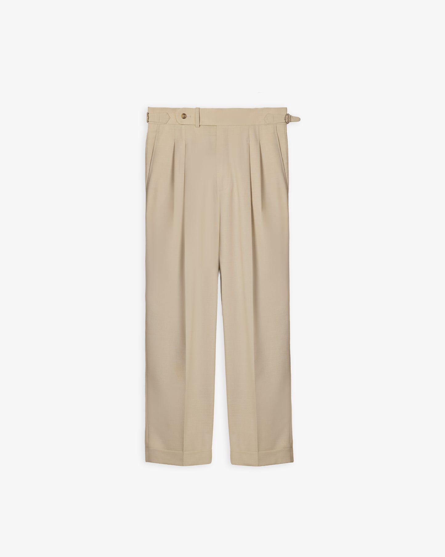 DOUBLE PLEATED TROUSERS in BEIGE
