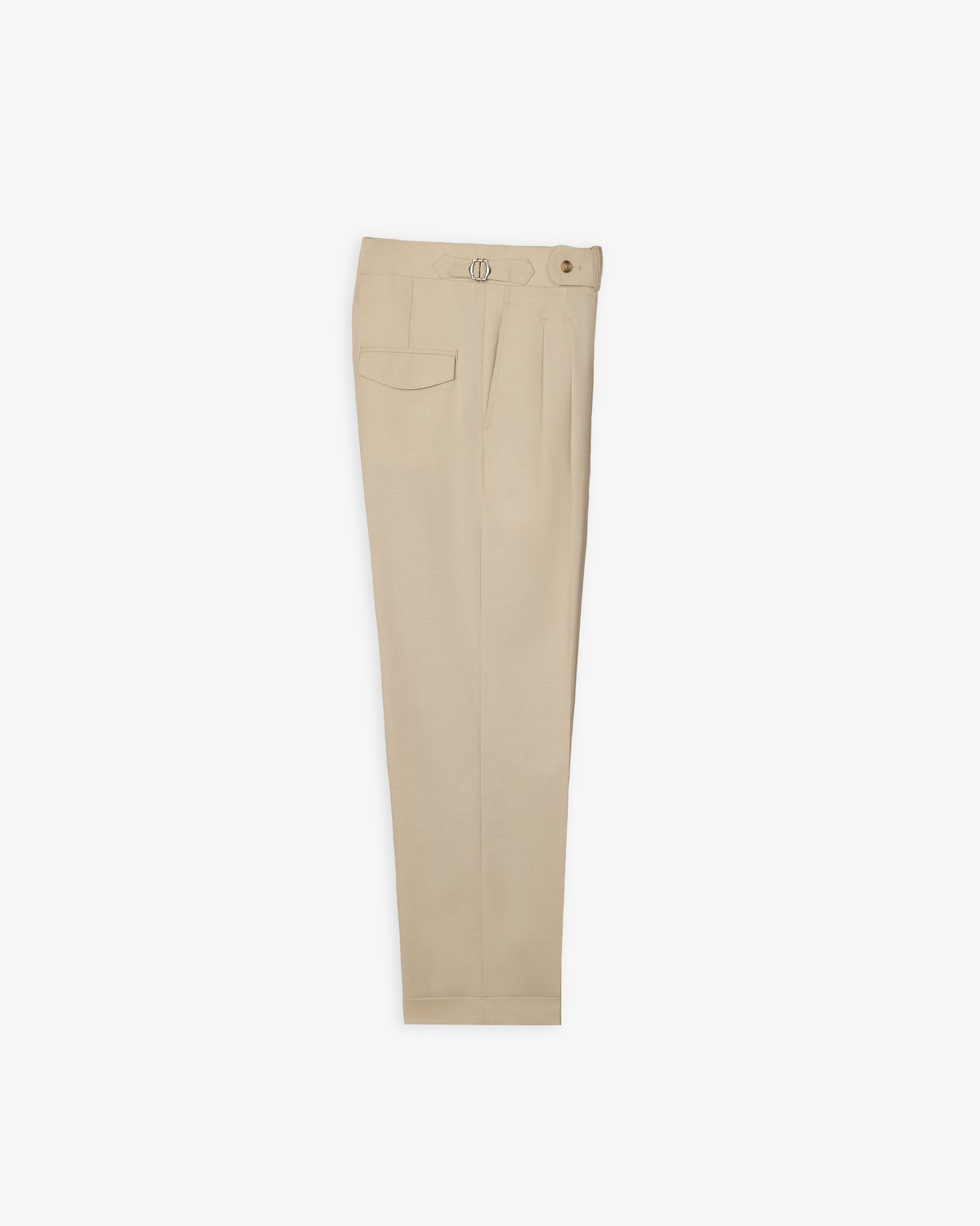 DOUBLE PLEATED TROUSERS in BEIGE