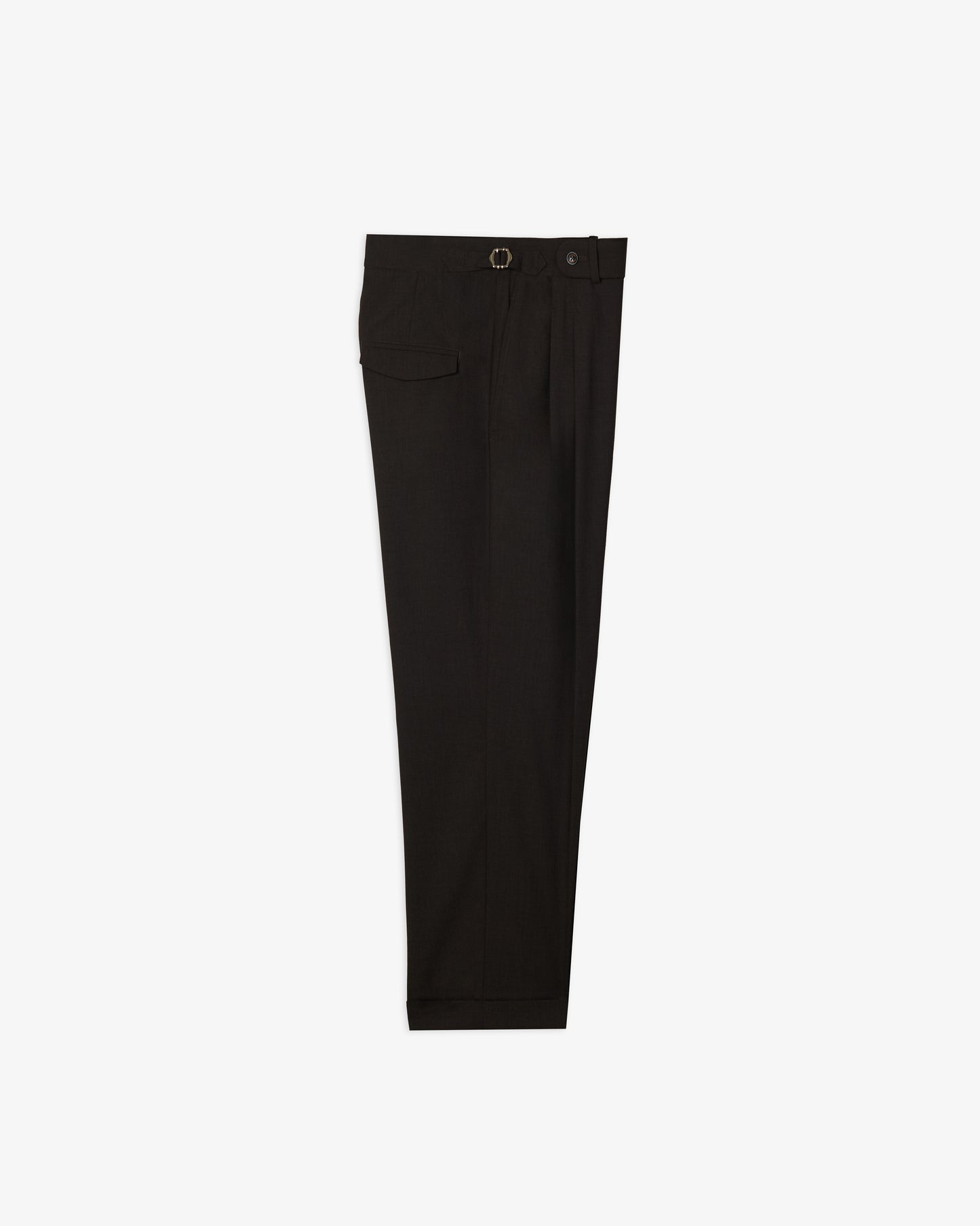 DOUBLE PLEATED TROUSERS in CHARCOAL