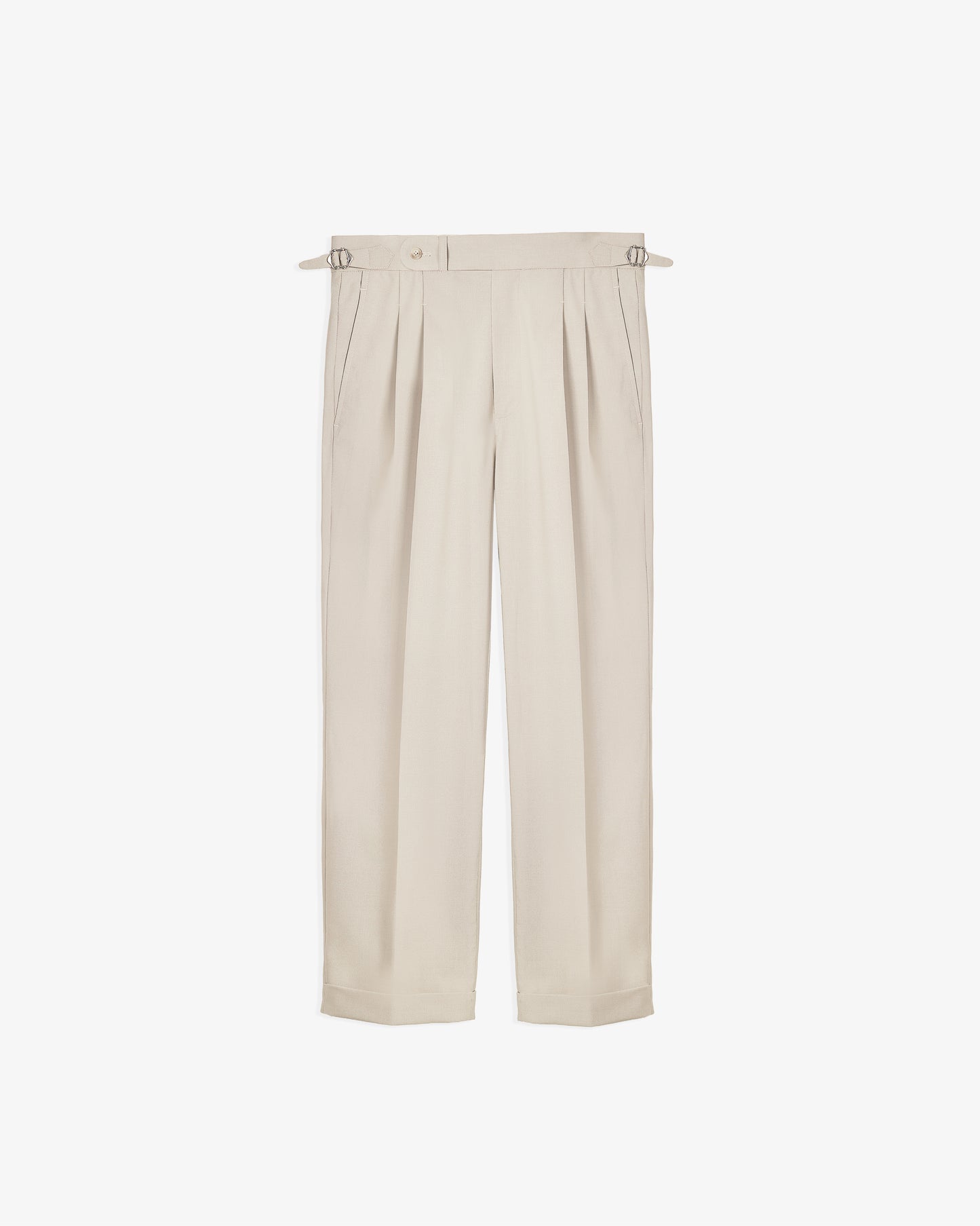 DOUBLE PLEATED TROUSERS in IVORY