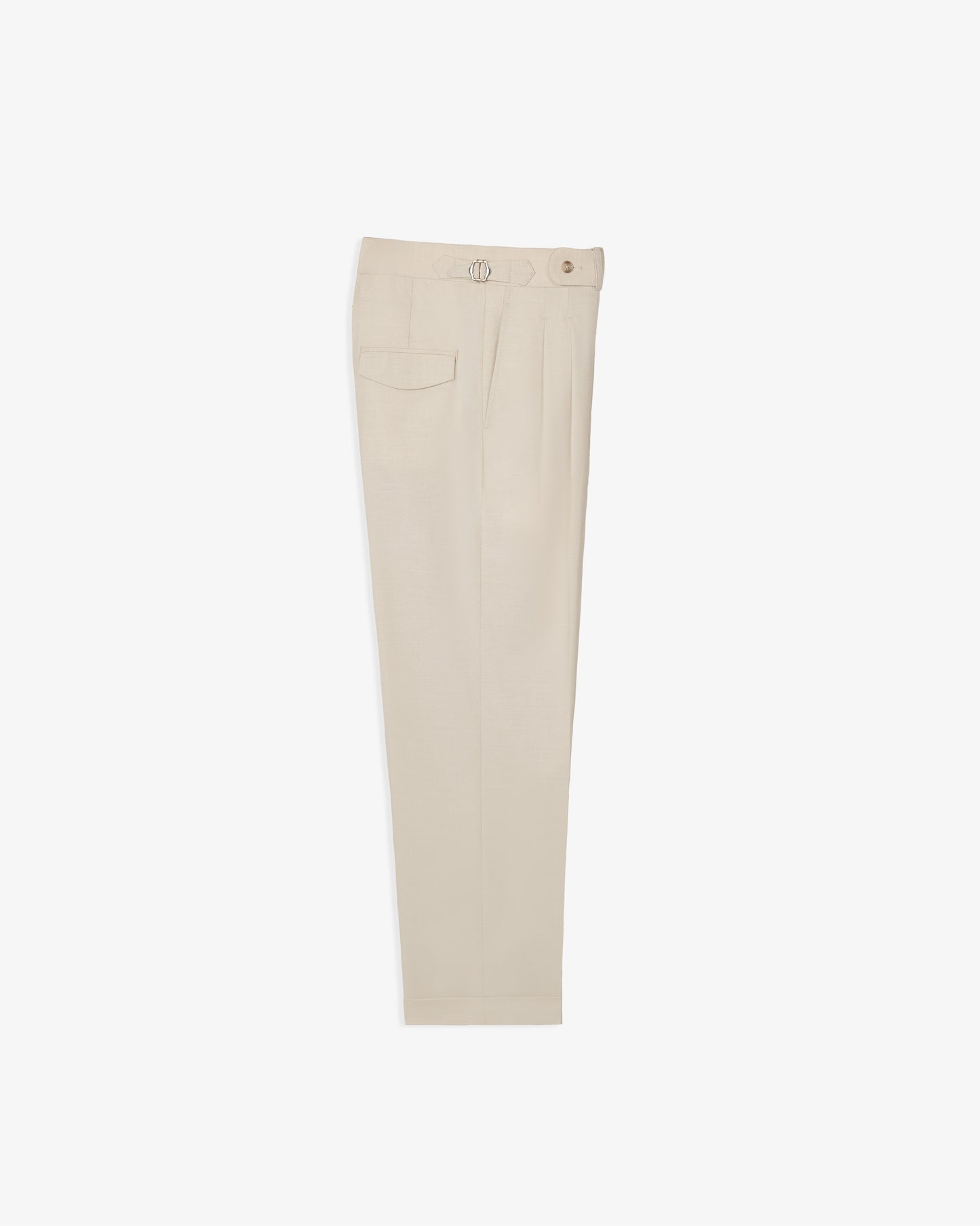 DOUBLE PLEATED TROUSERS in IVORY