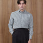 BOTTON DOWN SHIRT in GREEN STRIPE