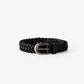 BRAIDED LEATHER BELT in BLACK