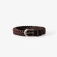 BRAIDED LEATHER BELT in BROWN