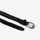 BRAIDED LEATHER BELT in BLACK