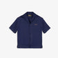 EMBROIDERED BOWLING in NAVY BLUE LINEN
