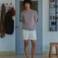 RELAXED FIT SHORTS in OFF-WHITE LINEN
