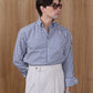 BOTTON DOWN SHIRT in NAVY STRIPE