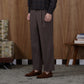 DOUBLE PLEATED TROUSERS in BROWN