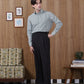 DOUBLE PLEATED TROUSERS in CHARCOAL