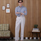 DOUBLE PLEATED TROUSERS in IVORY