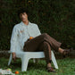 EMBROIDERED BLOUSON JACKET in OFF WHITE LINEN