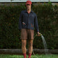 EMBROIDERED BLOUSON JACKET in NAVY LINEN
