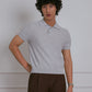 KNITTED POLO SHIRT in GREY