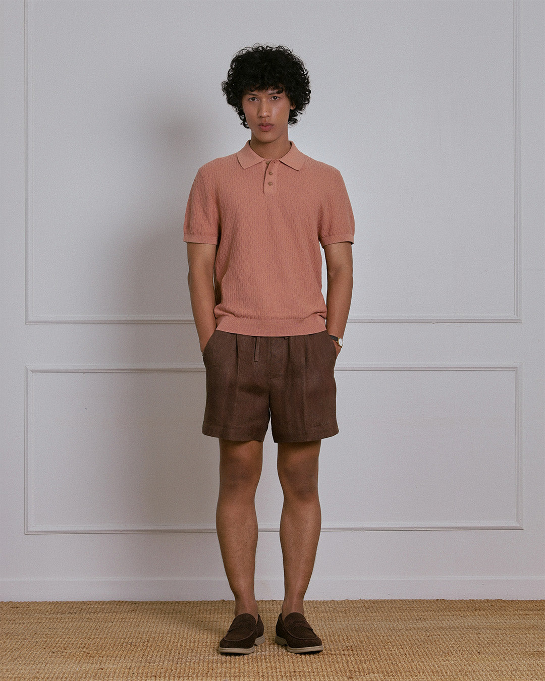 KNITTED POLO SHIRT in CORK