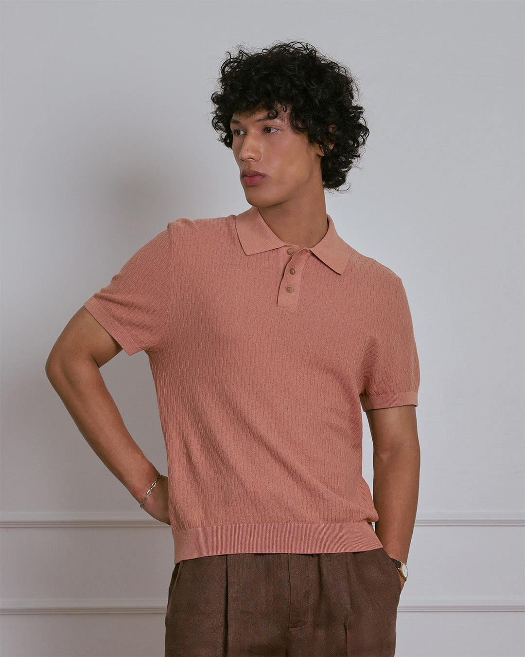 KNITTED POLO SHIRT in CORK