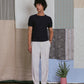 CREW NECK KNIT TEE in NAVY
