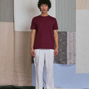 CREW T-SHIRT in BURGANDY
