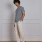 STRIPED BOAT NECK T-SHIRT in NAVY and WHITE