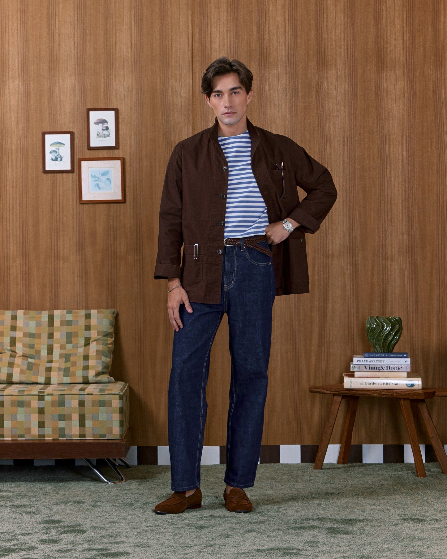 CHORE JACKET in DEEP BROWN