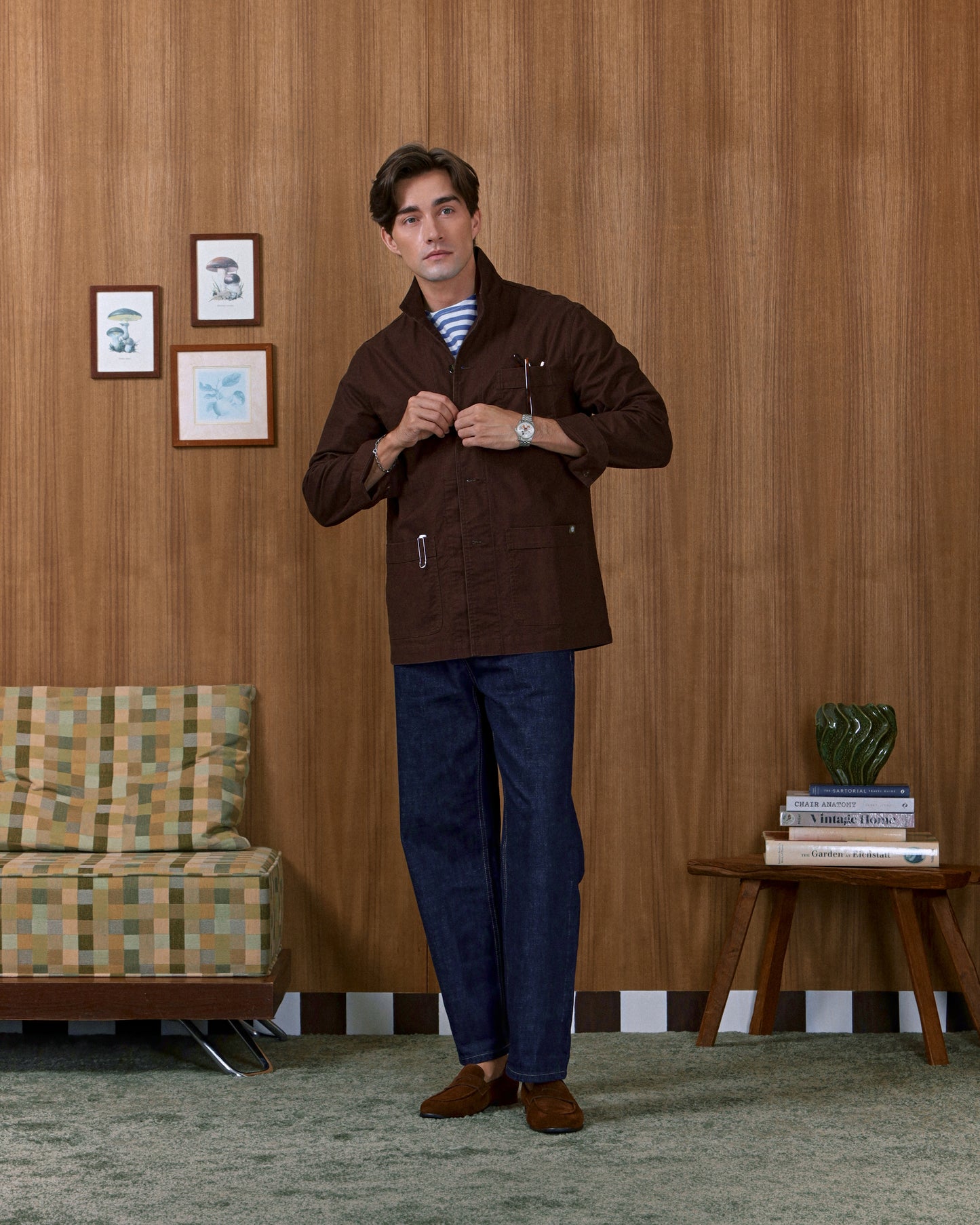CHORE JACKET in DEEP BROWN