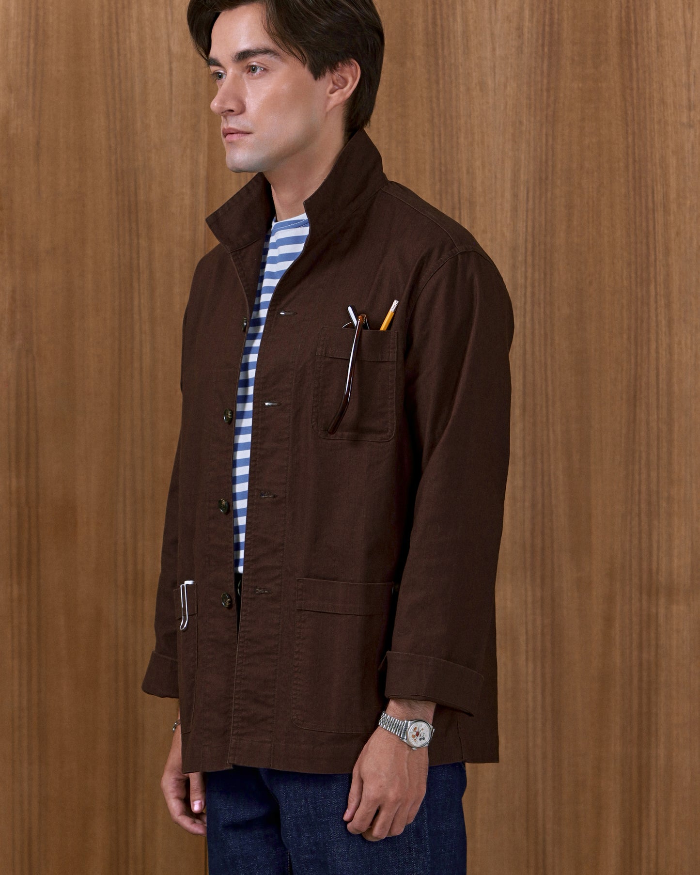 CHORE JACKET in DEEP BROWN