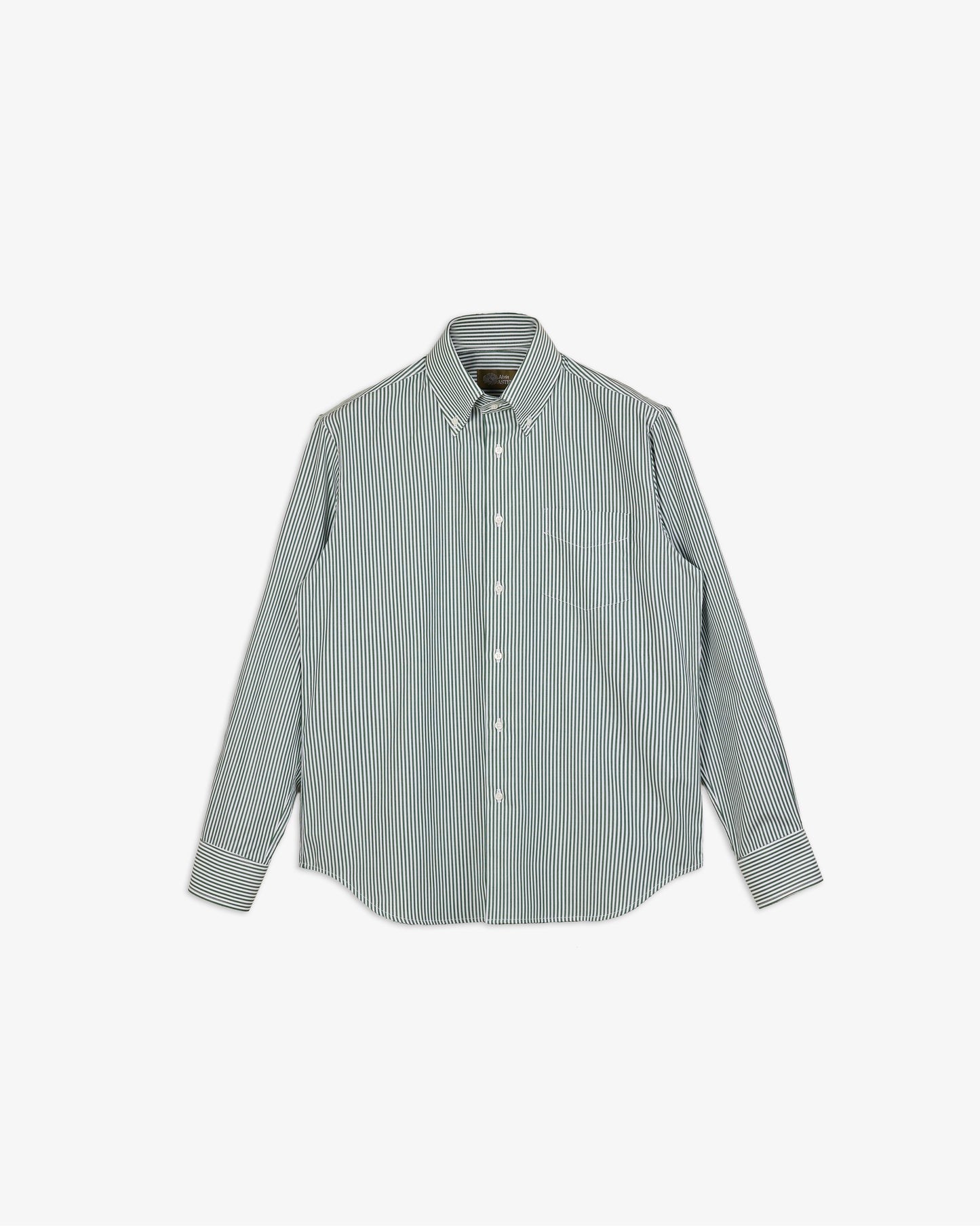 BOTTON DOWN SHIRT in GREEN STRIPE