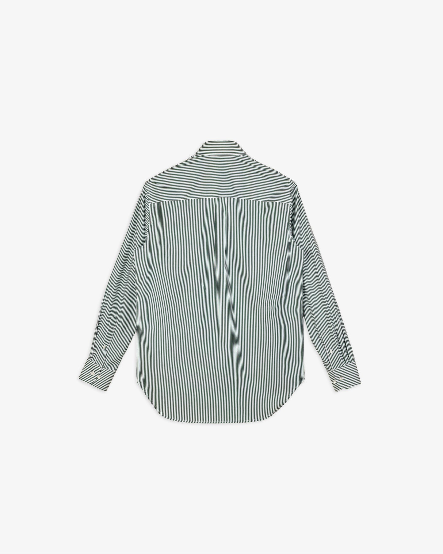BOTTON DOWN SHIRT in GREEN STRIPE